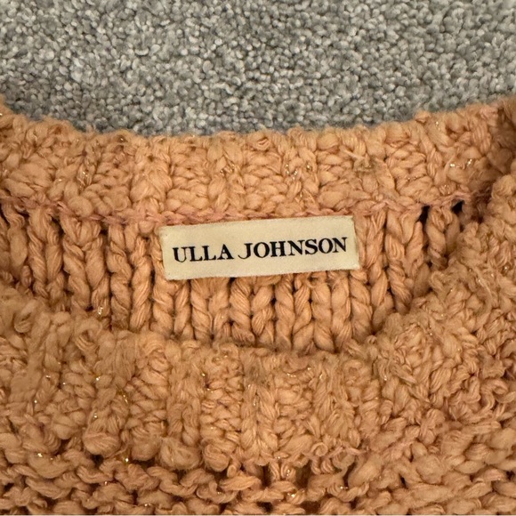 ULLA JOHNSON Isolde Puff Sleeve Pullover Sweater - Rose Pink - Size Small EUC - Picture 5 of 9